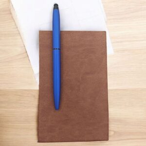 Premium Brown Leather Cover Notebook with Blue Pen – Elegant Office & Personal Use Journal