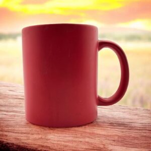 Plain Red Ceramic Coffee Mug | Stylish Solid Color Tea Mug | Microwave Safe Cup for Office, Home & Gifting