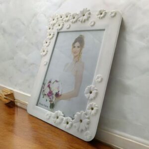 White Photo Frame for Living Room Decor - 8 Inch Picture Frame, Elegant Gift for Home & Office